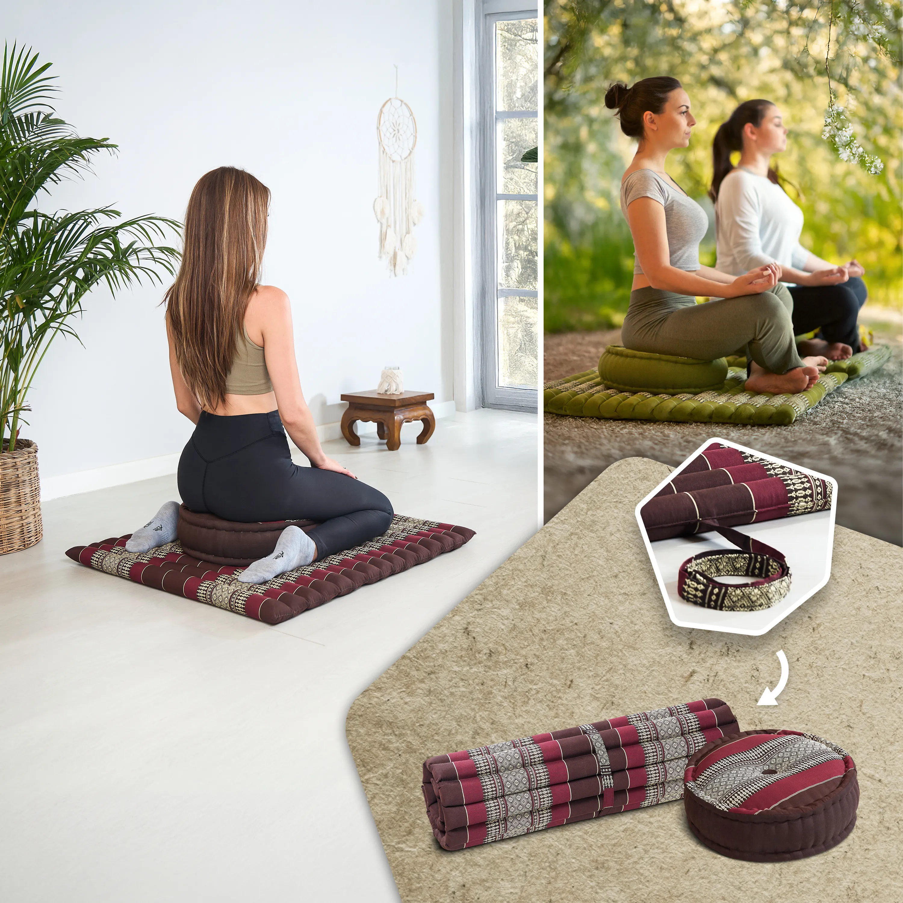 Kapok meditatiekussen set XL