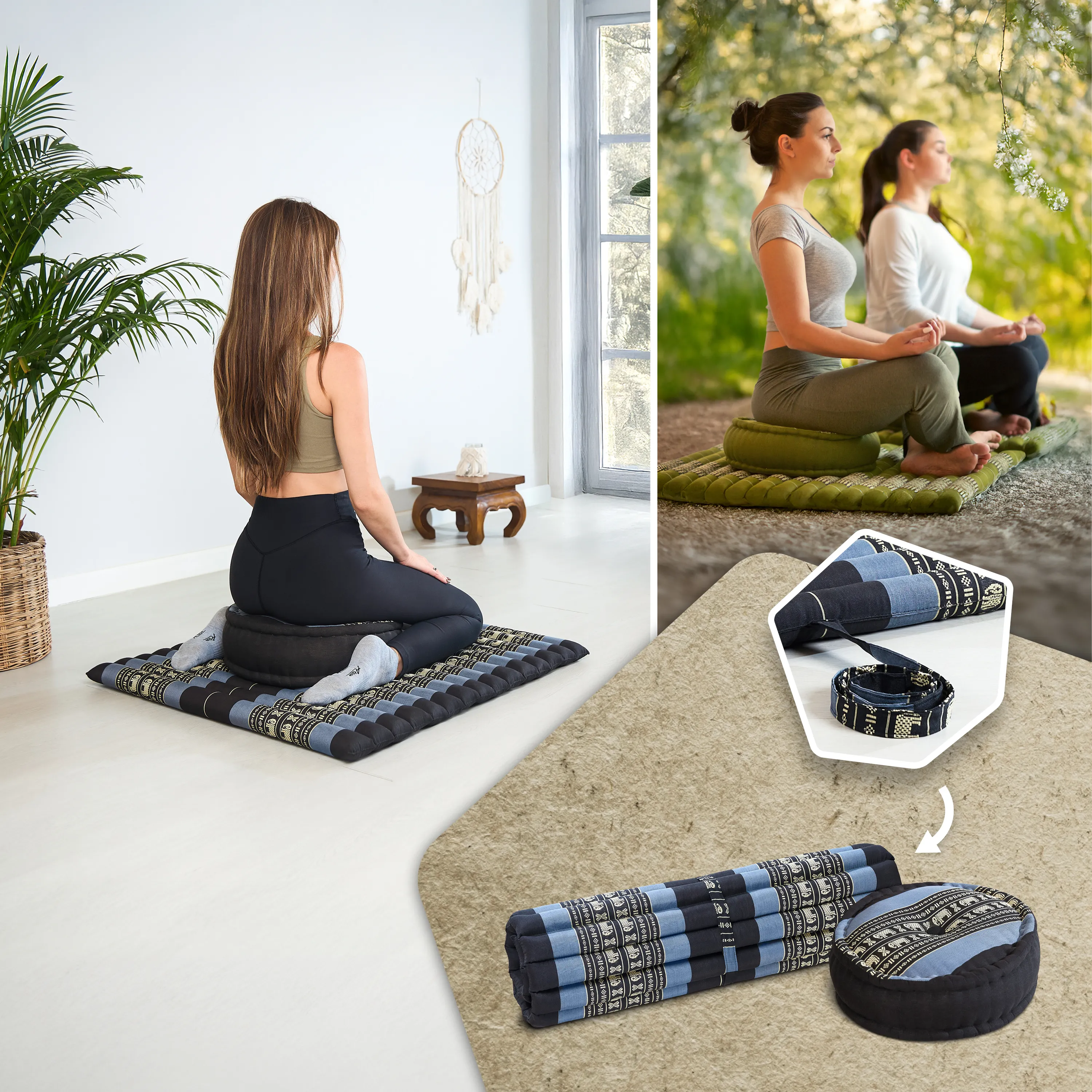Kapok meditatiekussen set XL