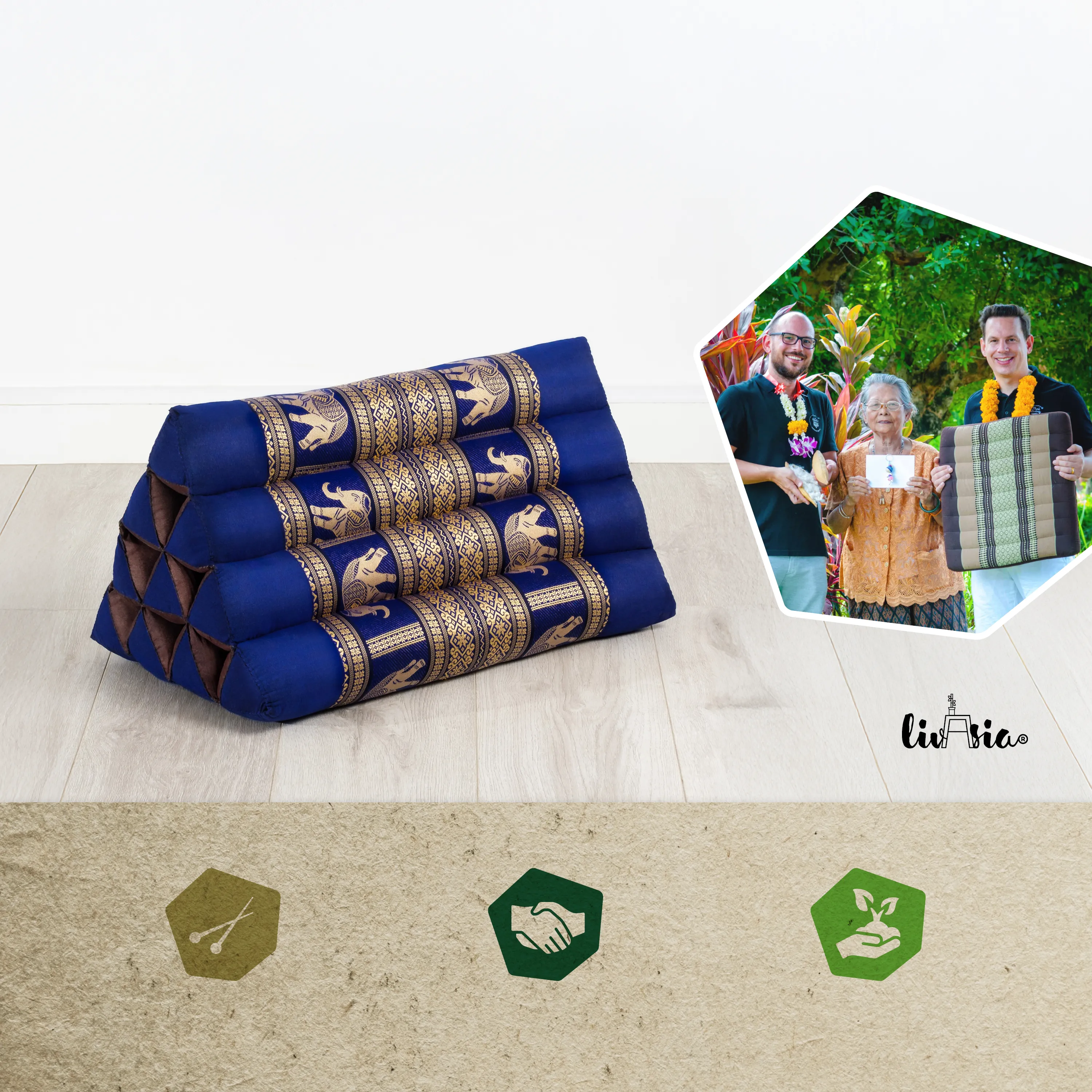 Kapok driehoekig kussen, Deluxe