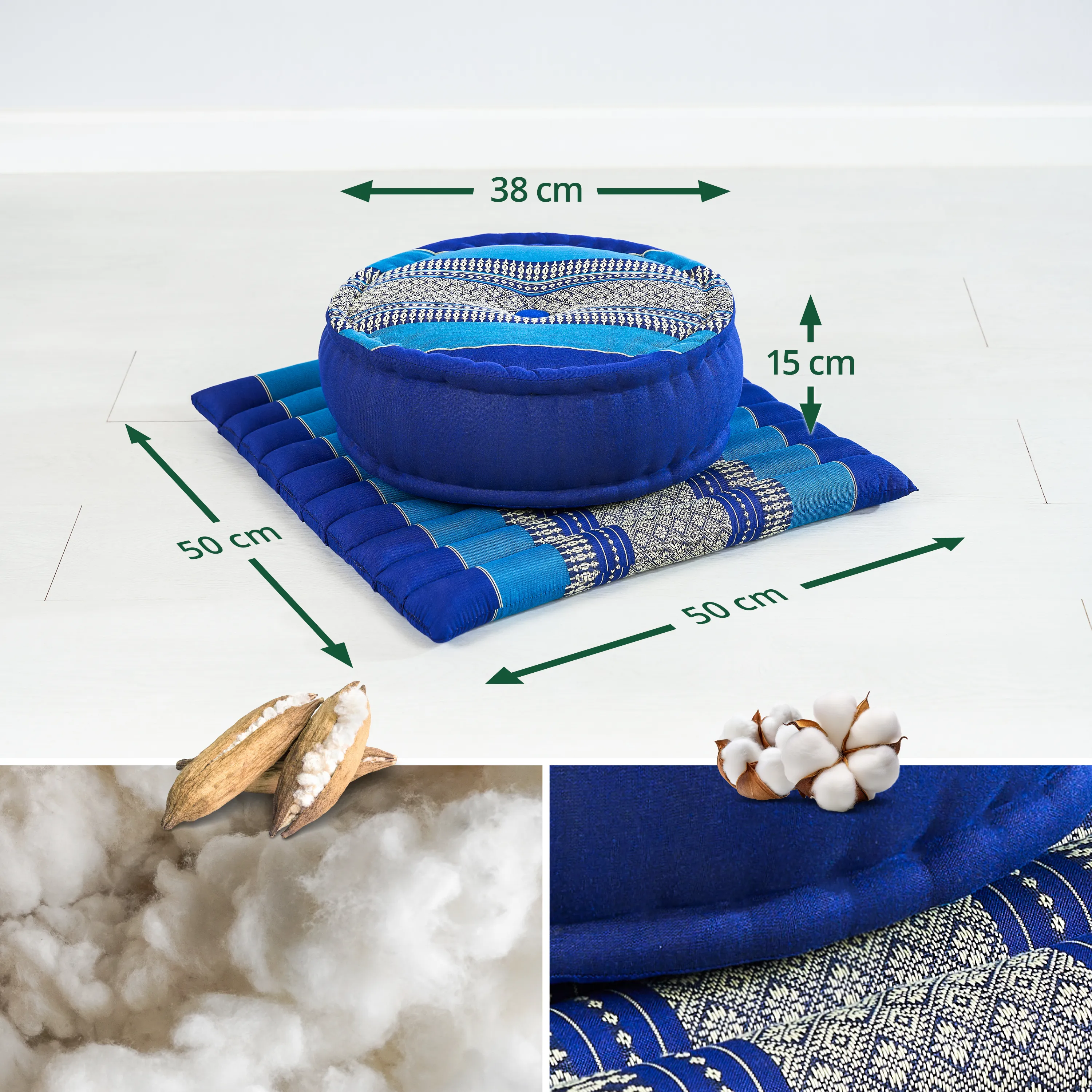 Kapok meditatiekussen set L