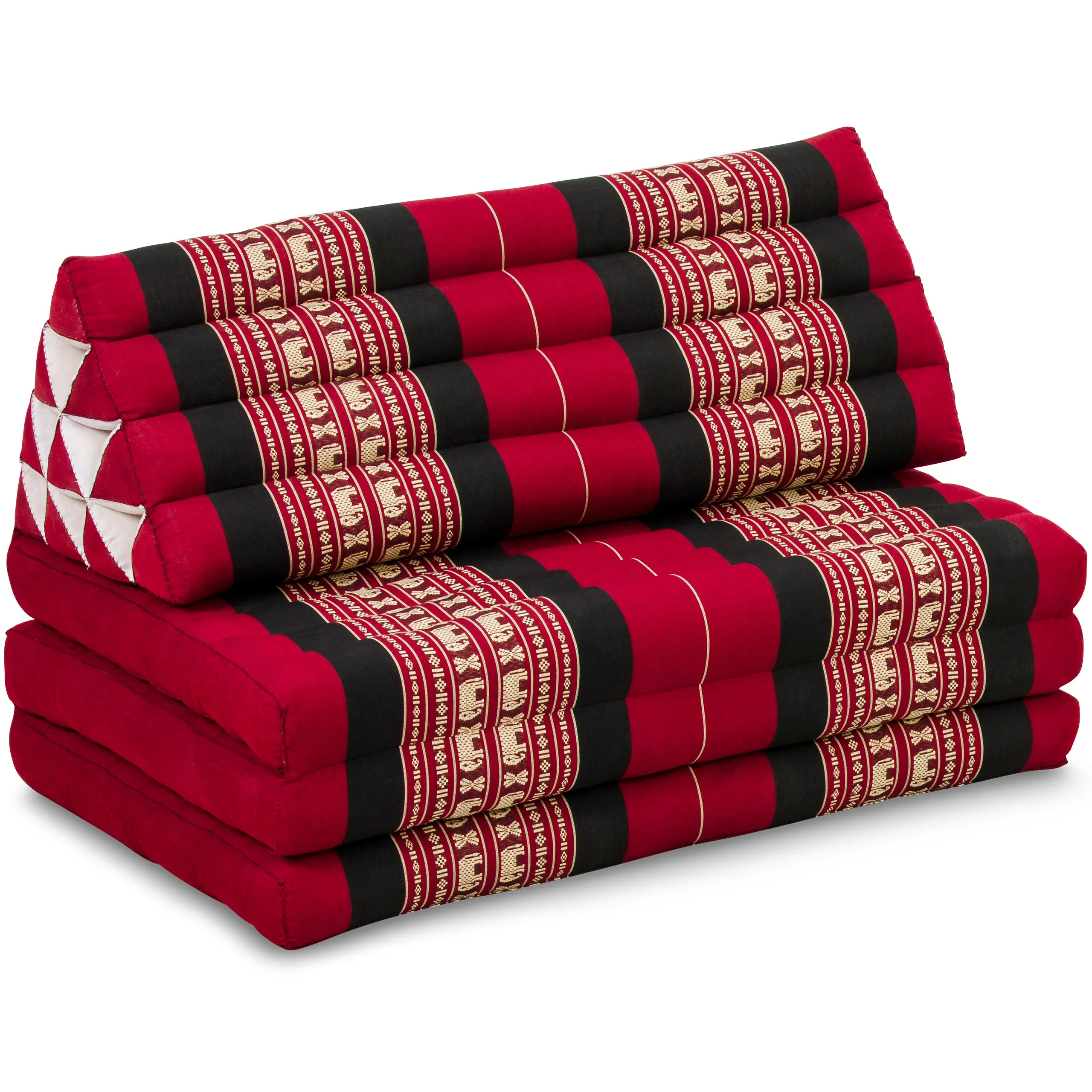 Kapok opklapmatras, 110 cm breed, Classic | Zwart/Oranje | 1024512088