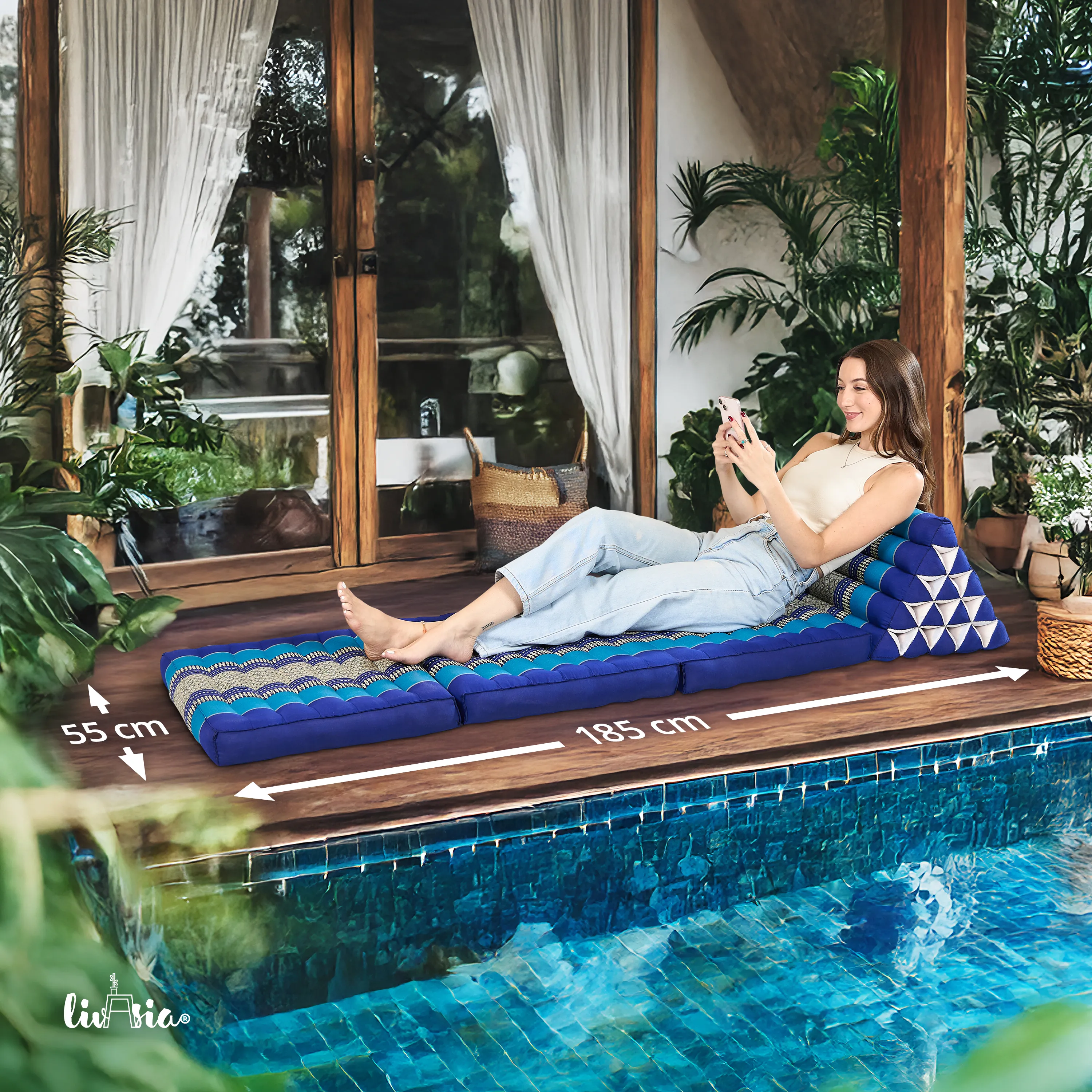 Kapok Thais kussen XXL hoog