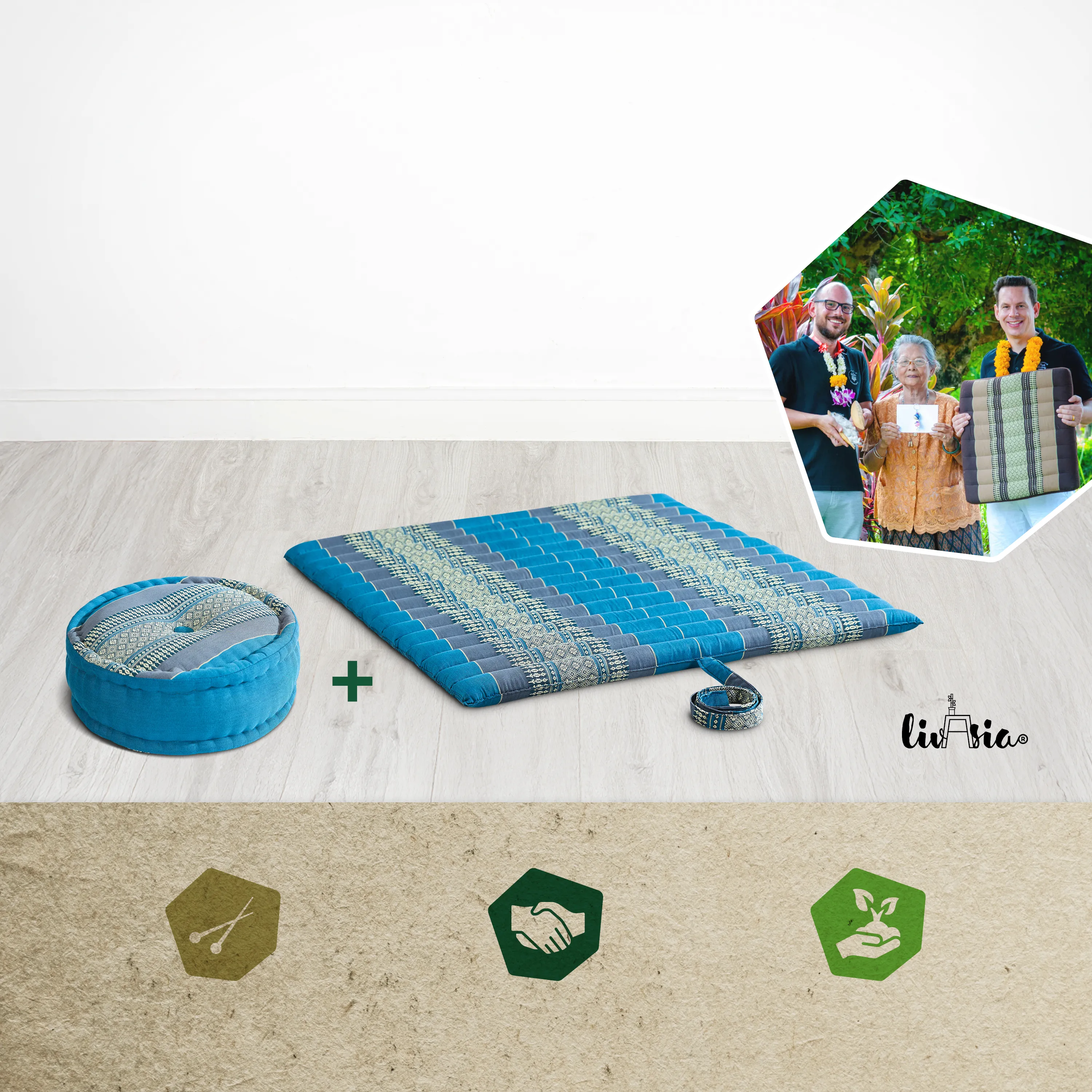Kapok meditatiekussen set XL