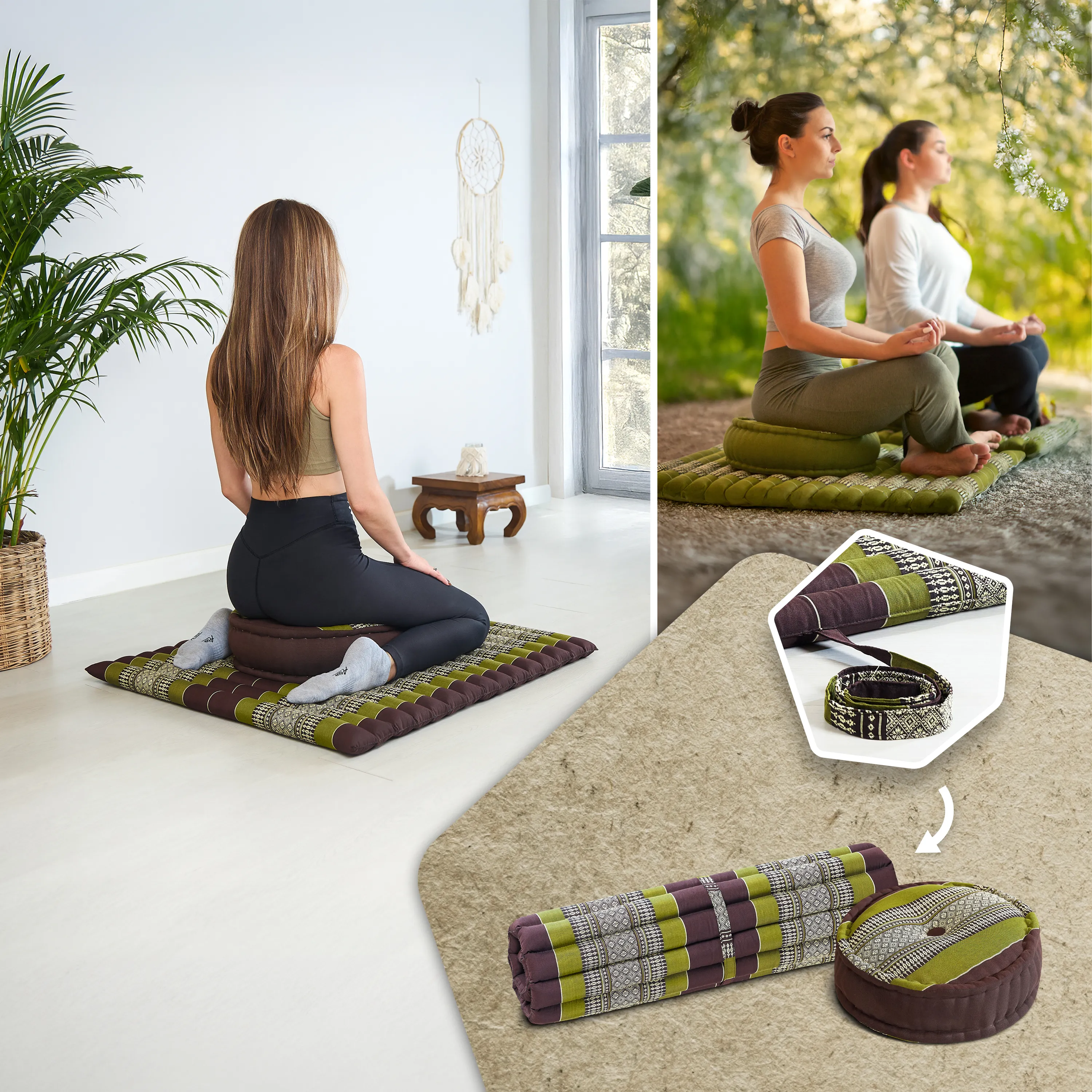 Kapok meditatiekussen set XL