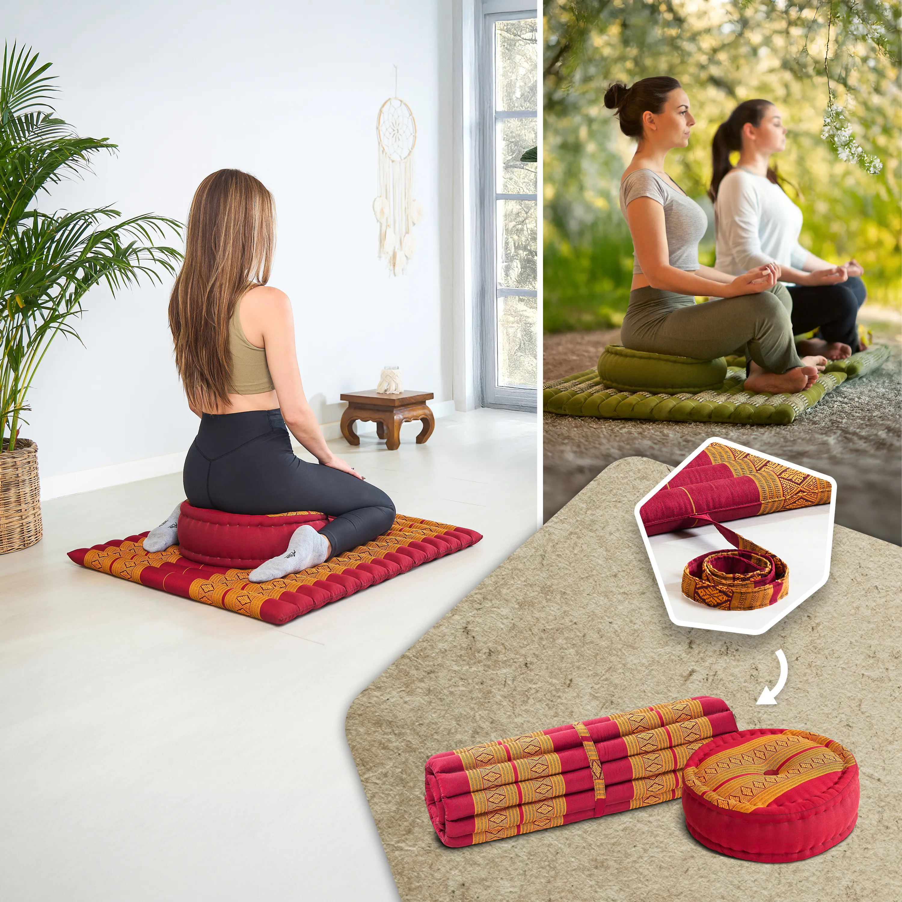Kapok meditatiekussen set XL