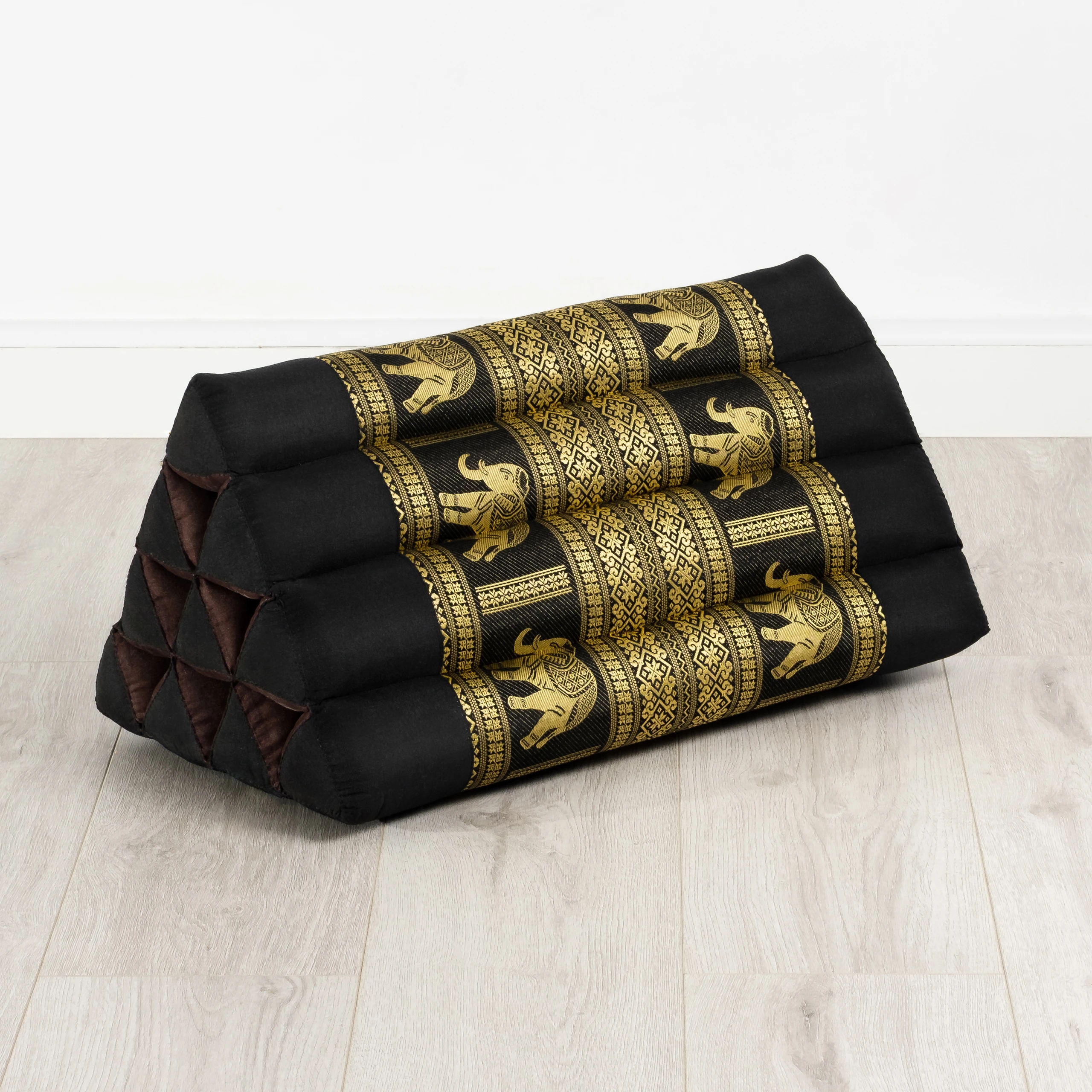 livasia Thaikussen met 3 oplegdelen - 175x50x8cm - driehoekkussen met klapmatras, peluw kapok, rugkussen plooibaar, Thaimat om te klappen, handgemaakt, meditatiekussen (Zwart/Olifant livasia Thaikussen met 3 oplegdelen - 175x50x8cm - driehoekkussen met klapmatras, peluw kapok, rugkussen plooibaar, Thaimat om te klappen, handgemaakt, meditatiekussen (Zwart/Olifant