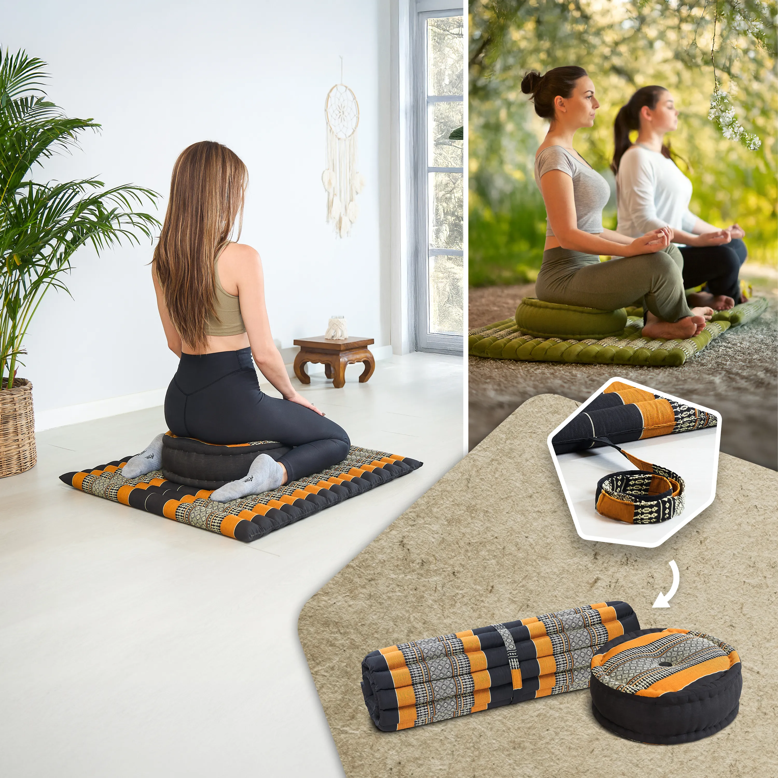 Kapok meditatiekussen set XL
